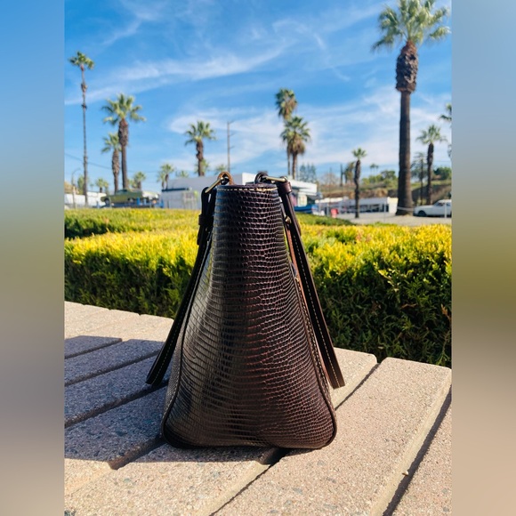 Dooney & Bourke Python Embossed Leather Tote - Picture 4 of 11